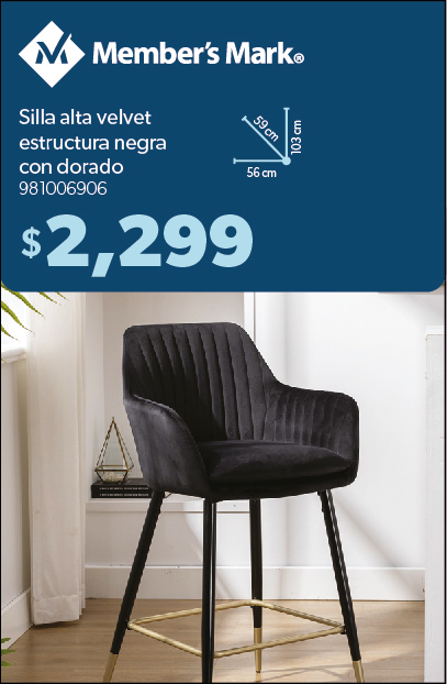 Silla Velvet negra