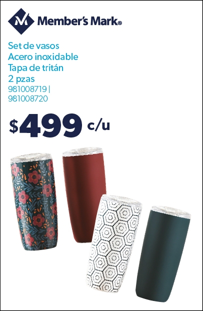 Set de vasos de acero inoxidable
