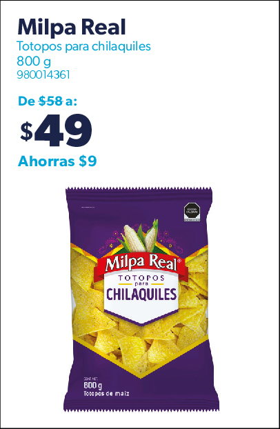 Totopos para chilaquiles