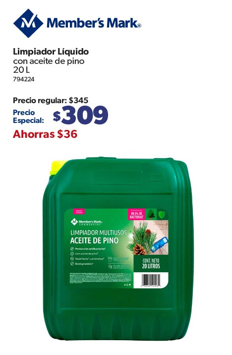 Limpiador liquido con aceite de pino