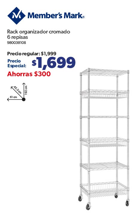 Rack organizador cromado