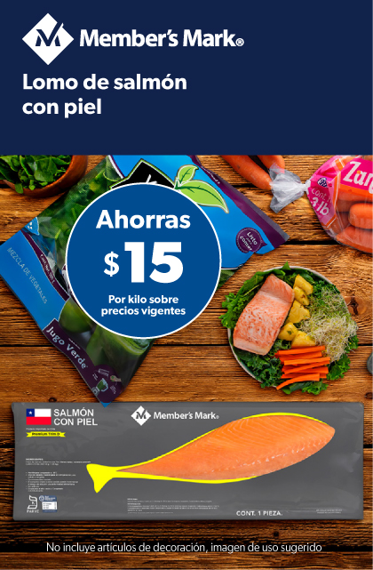 Lomo de salmon con piel