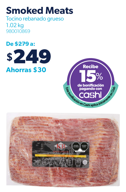 Tocino rebanado grueso