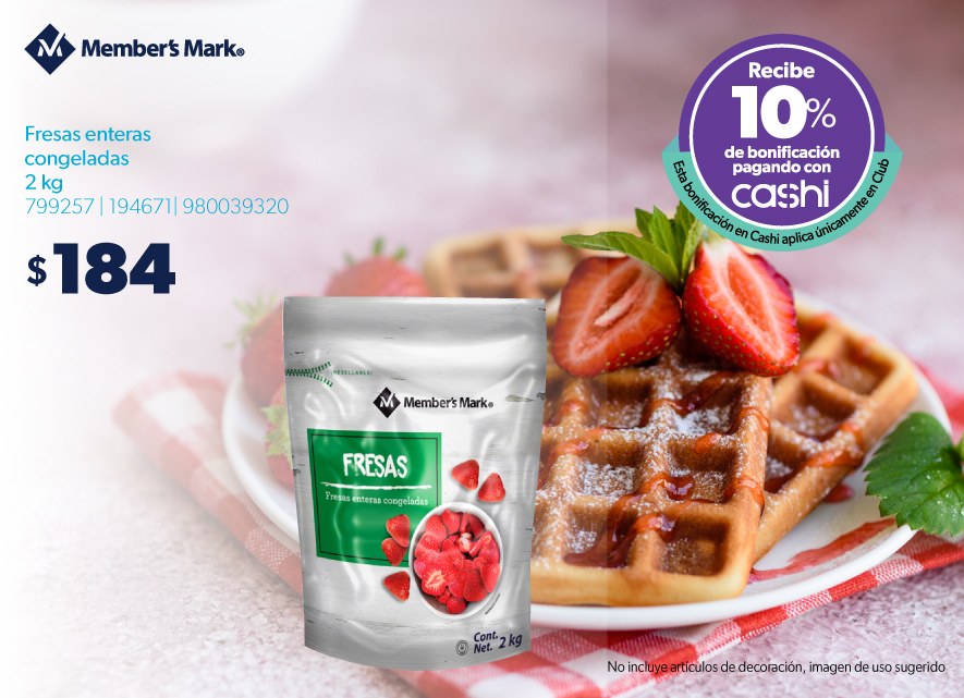 Fresas enteras congeladas