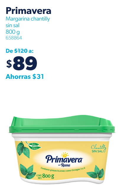 Margarina chantilly sin sal