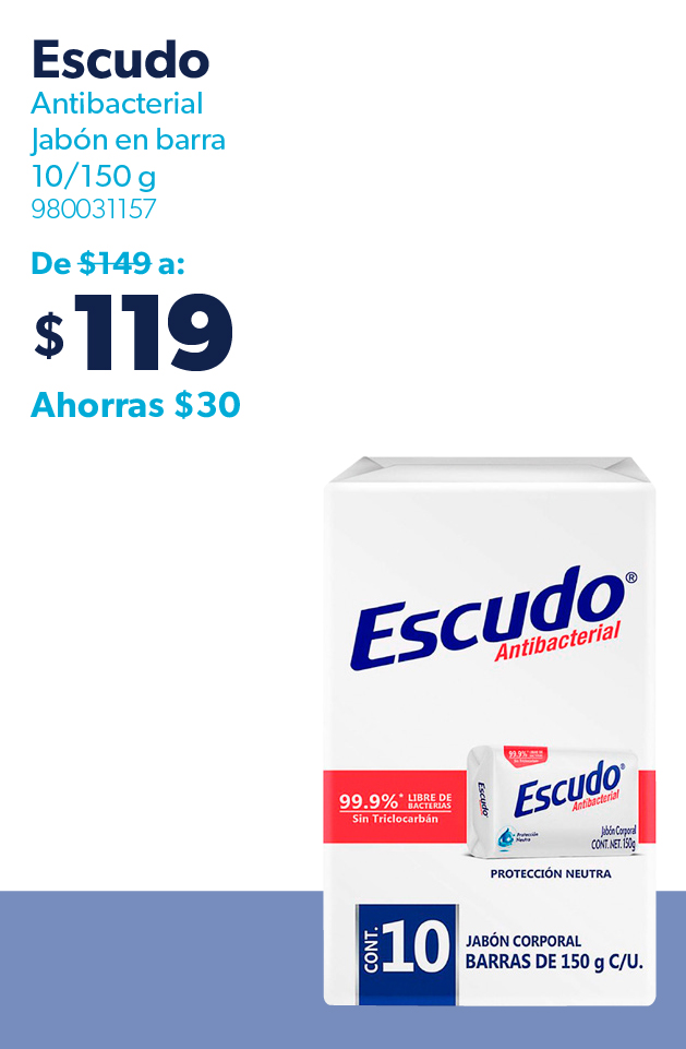 Jabon en barra antibacterial
