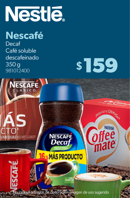Cafe soluble descafeinado