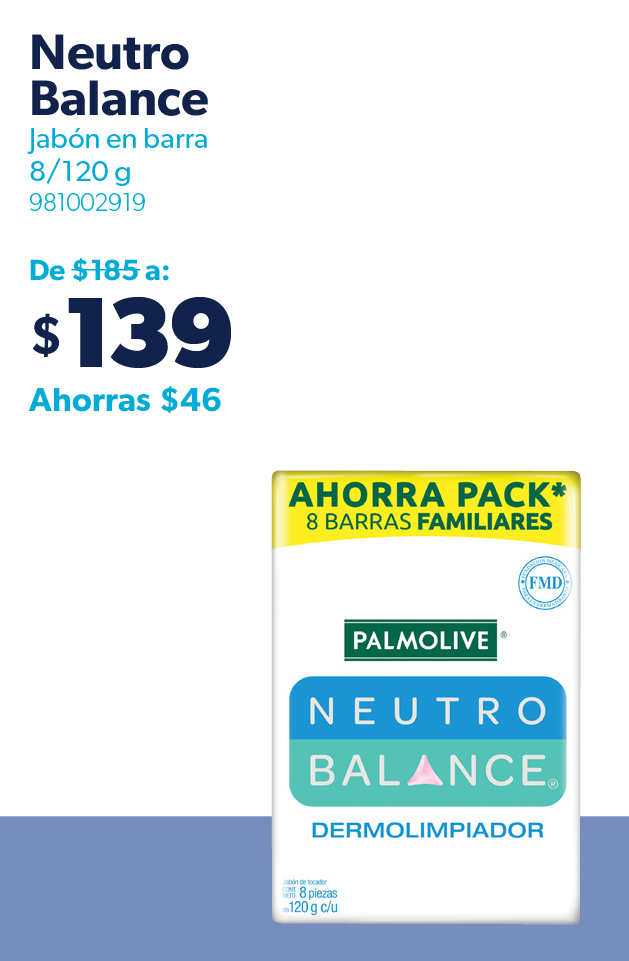 Jabon en barra neutro balance