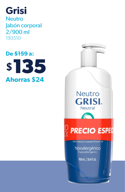 Jabon corporal neutro