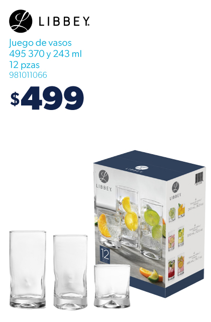 Juego de vasos