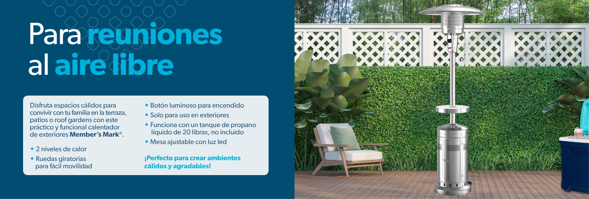 Para reuniones al aire libre