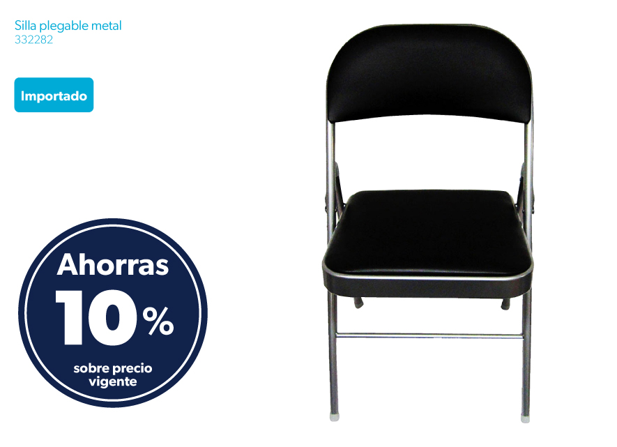Silla plegable de metal