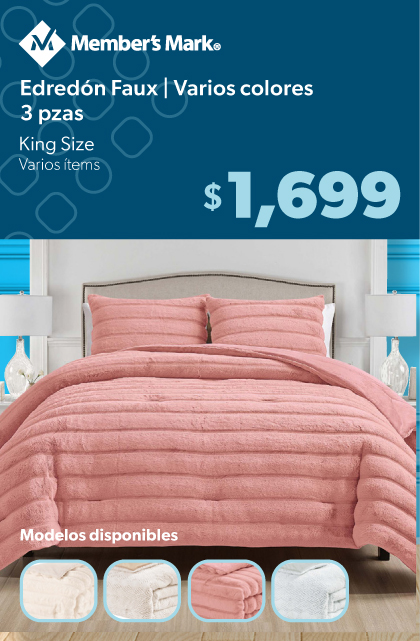 Edredon Faux King Size varios colores