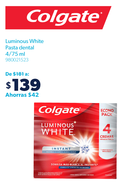 Pasta dental Luminous white