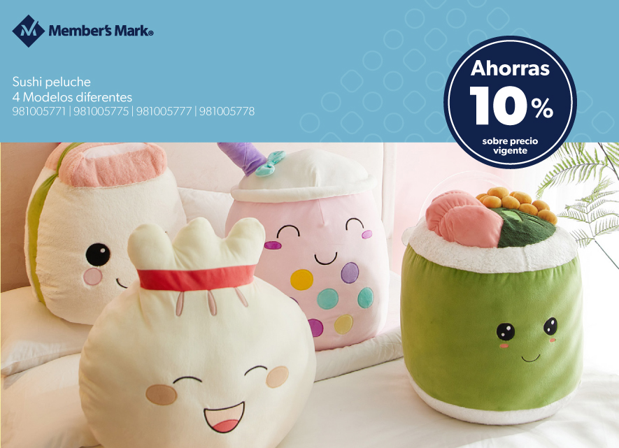 Sushi peluche 4 modelos diferentes
