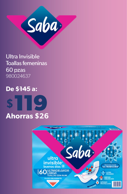 Toallas femeninas Ultra invisible