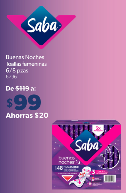 Toallas femeninas Buenas Noches