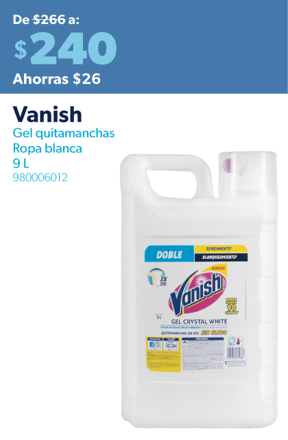 Gel quitamanchas Ropa blanca