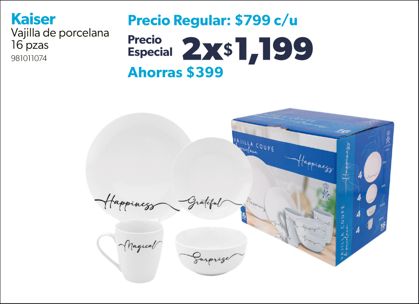 Vajilla de porcelana 