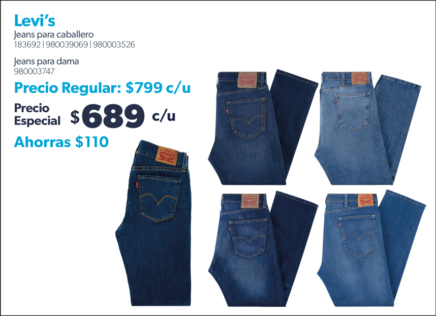 Jeans para dama y caballero