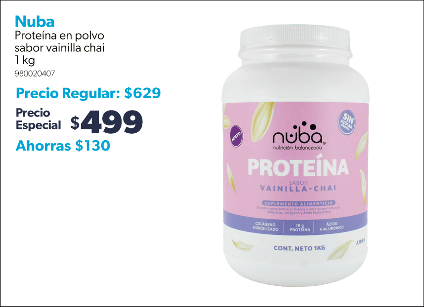 Proteina en polvo sabor vainilla