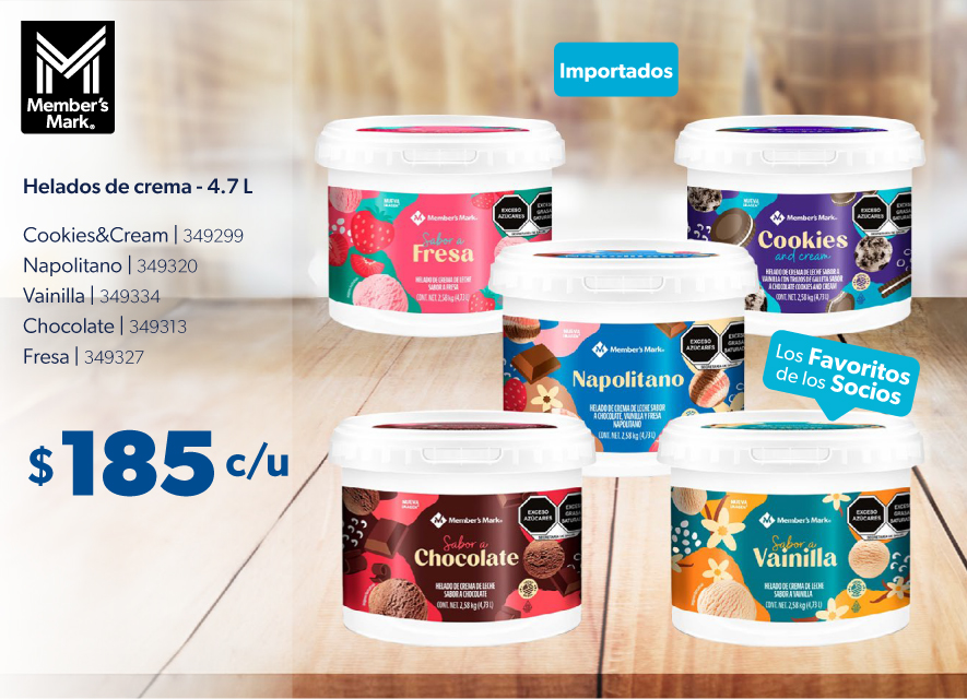 Helados varios sabores