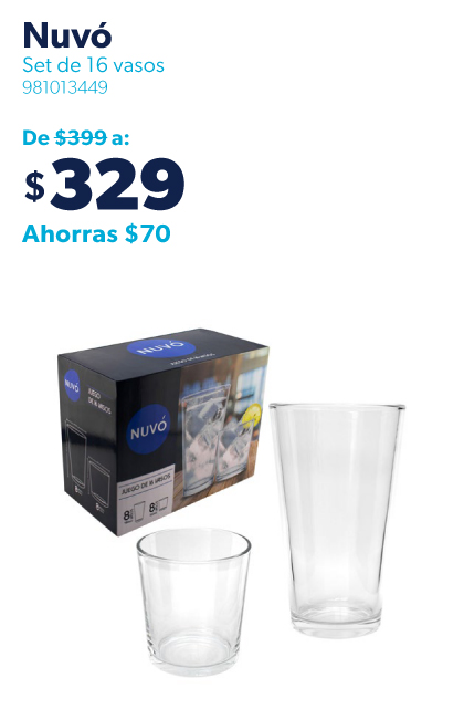 Set de 16 vasos 