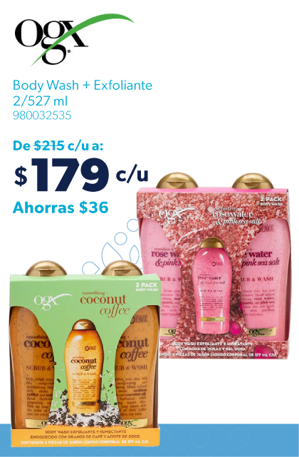 Body wash mas exfoliante