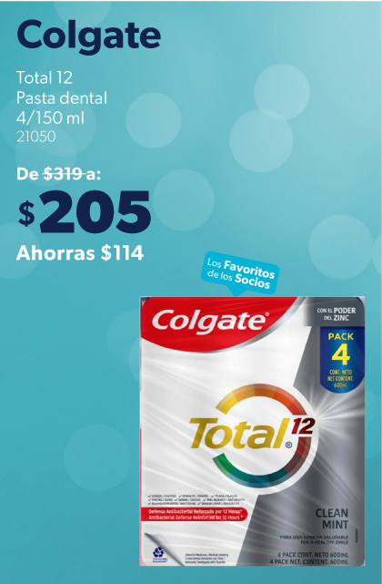 Crema dental Total 12