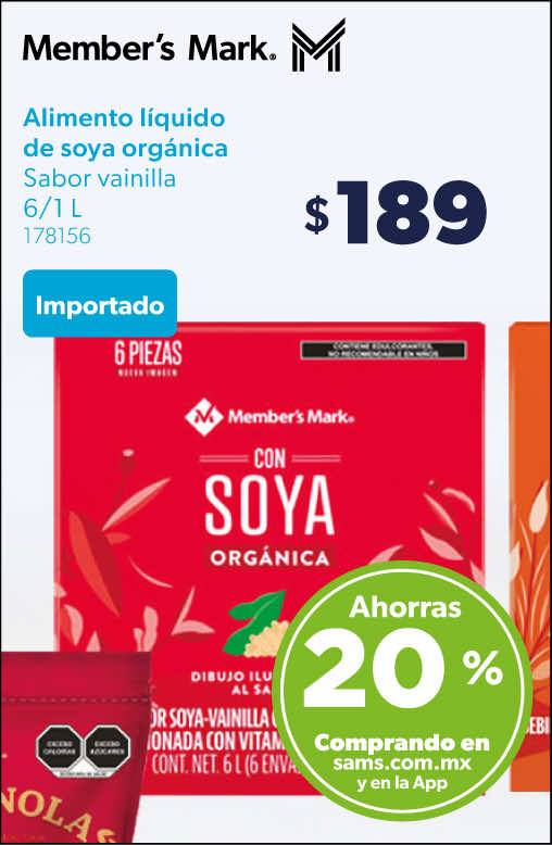 Alimento liquido de soya sabor vainilla