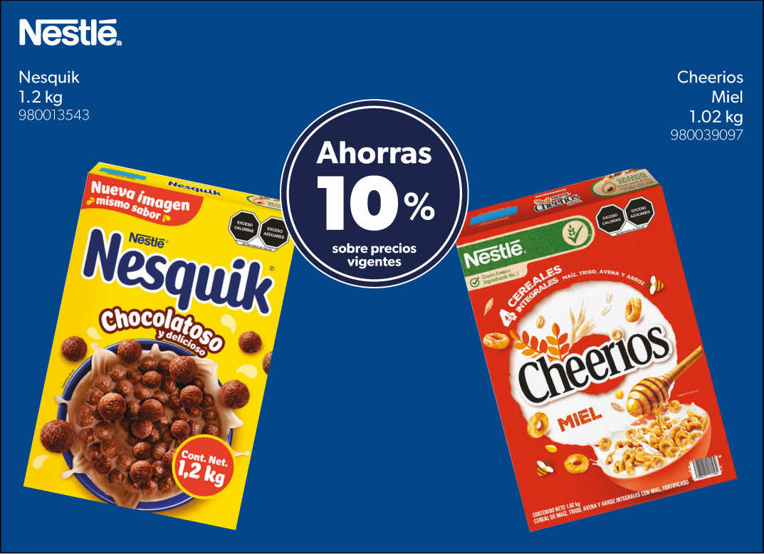 Nesquik y Cheerios miel