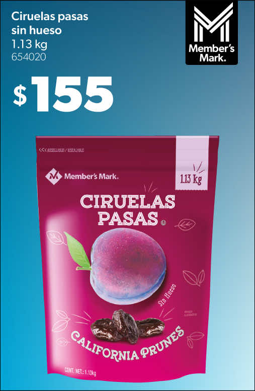 Ciruelas pasas sin hueso