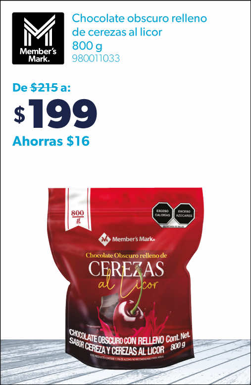 Chocolate oscuro relleno de cereza