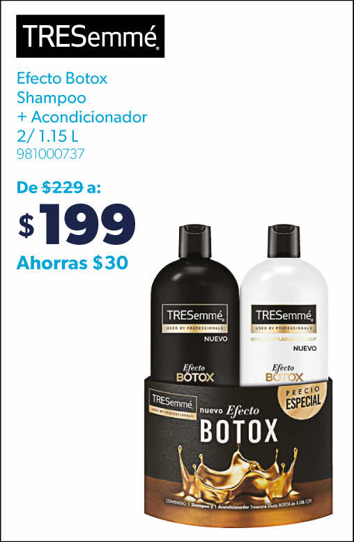 Shampoo y acondicionador efecto botox