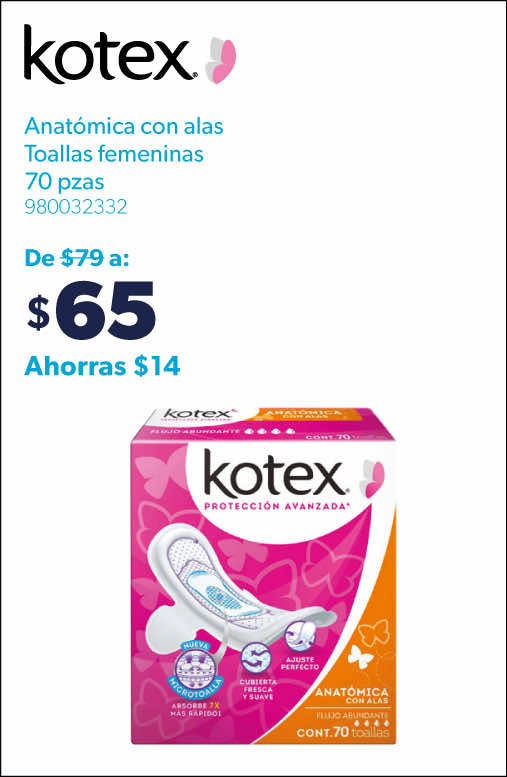 Toallas femeninas anatomicas