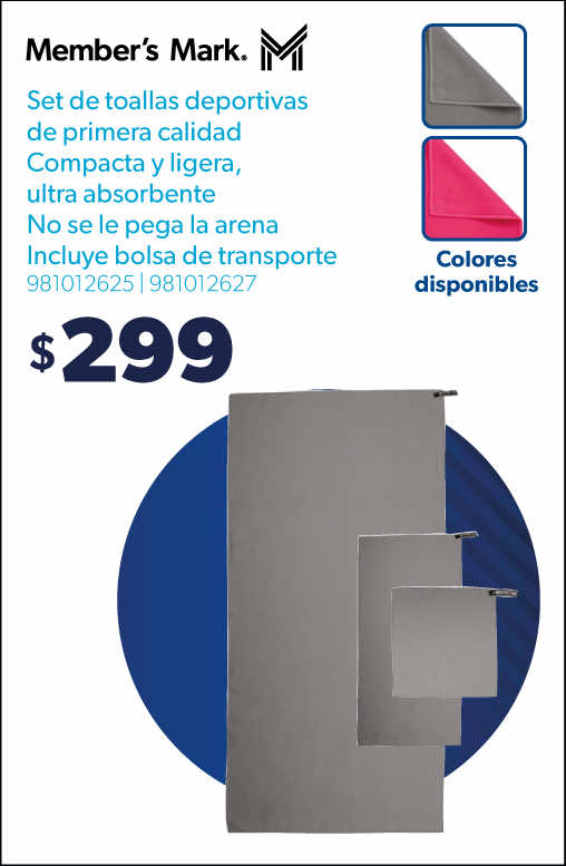 Set de toallas deportivas