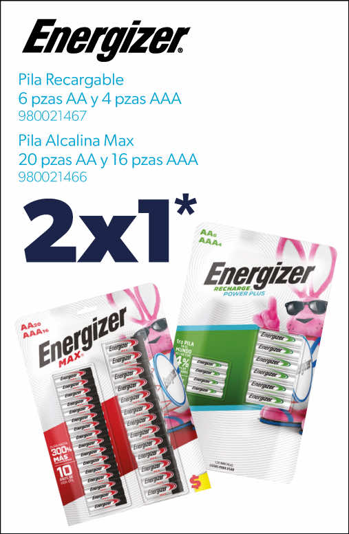Pila recargable y alcalina