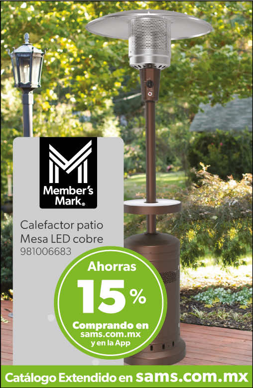 Calefactor patio mesa cobre LED