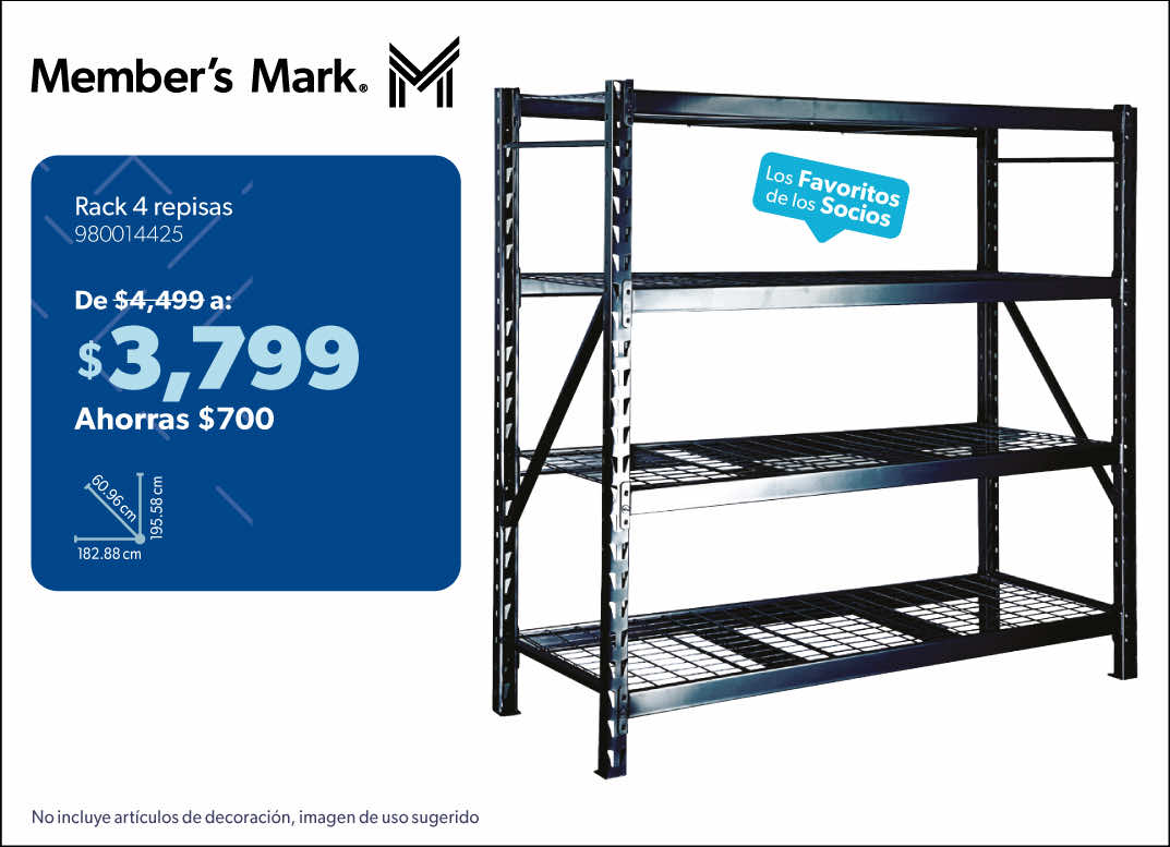 Rack 4 repisas