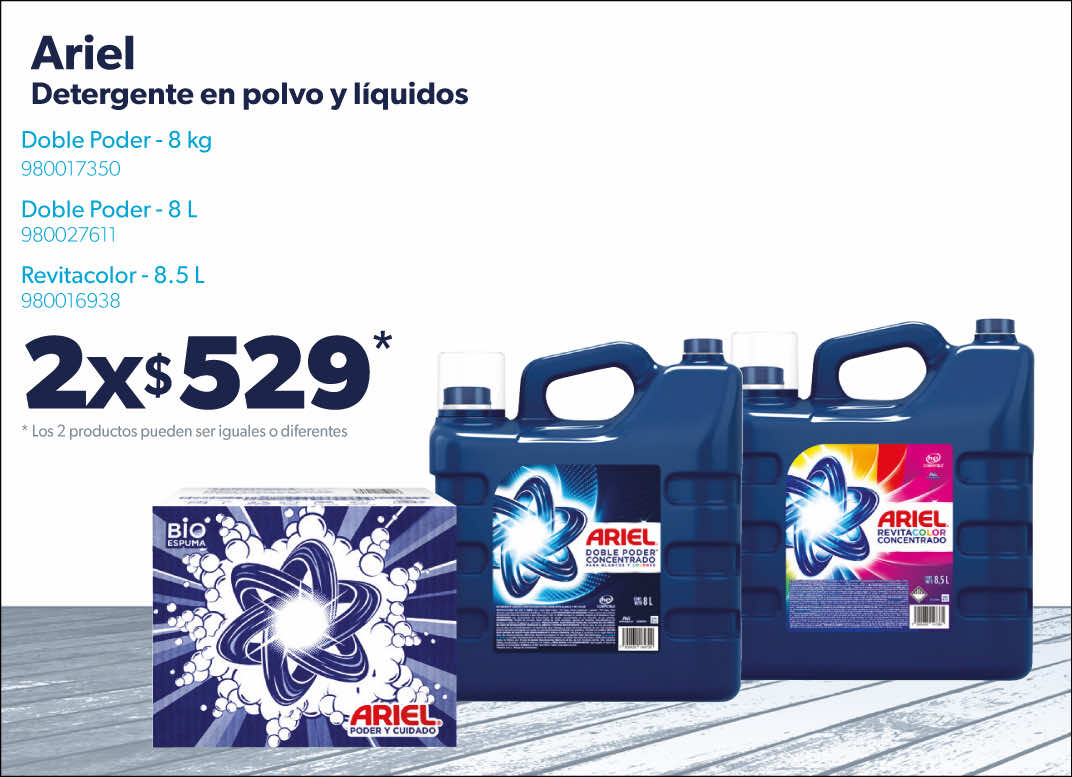 Detergente en polvo y liquido