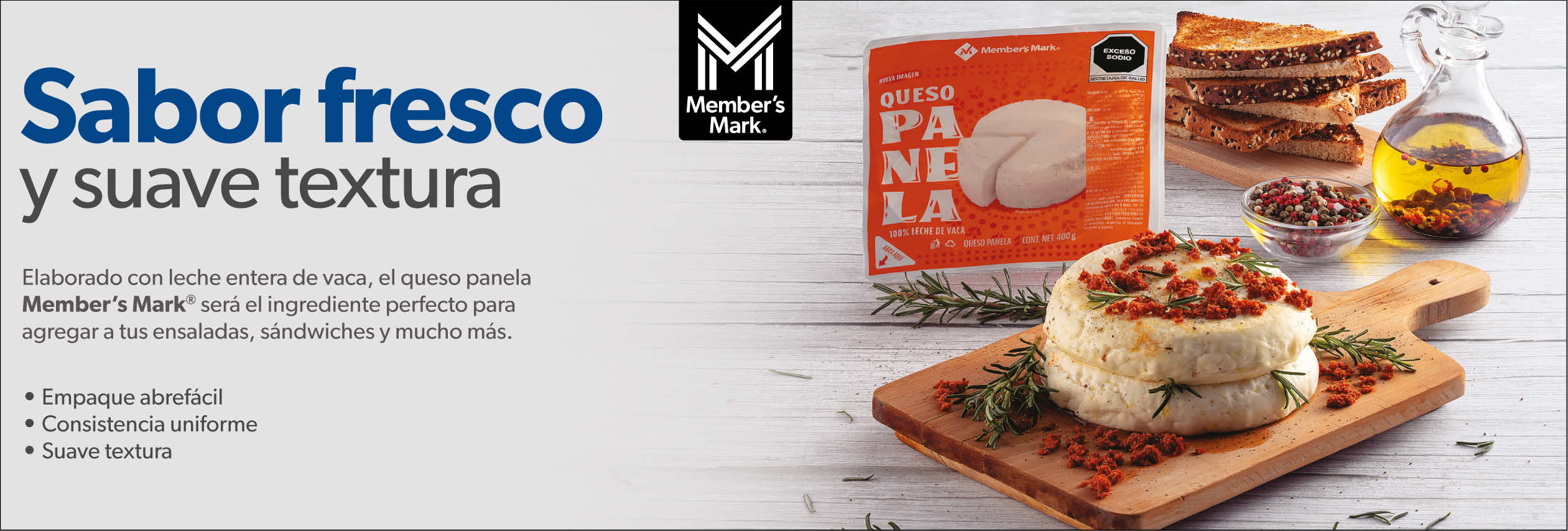 Sabor fresco y suave textura