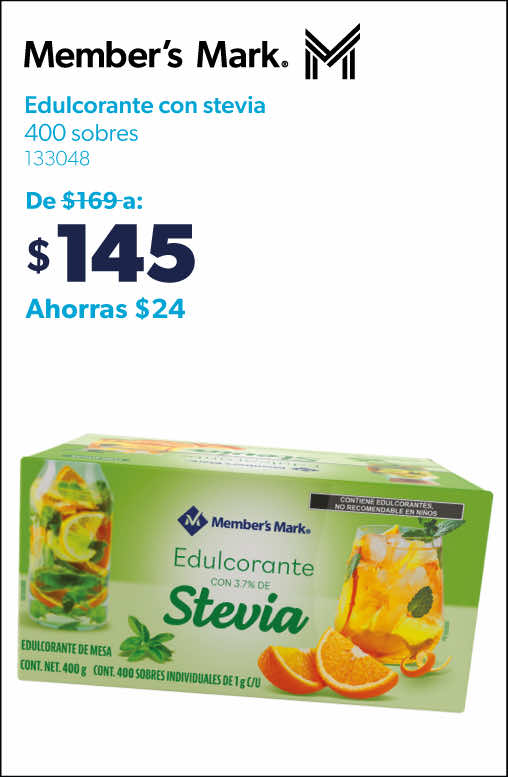 Edulcorante con stevia