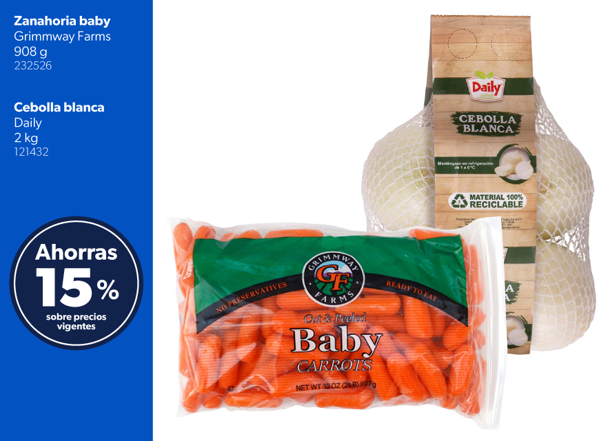 Zanahoria baby y cebolla