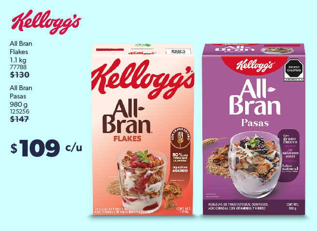 All Bran Flakes y Pasas