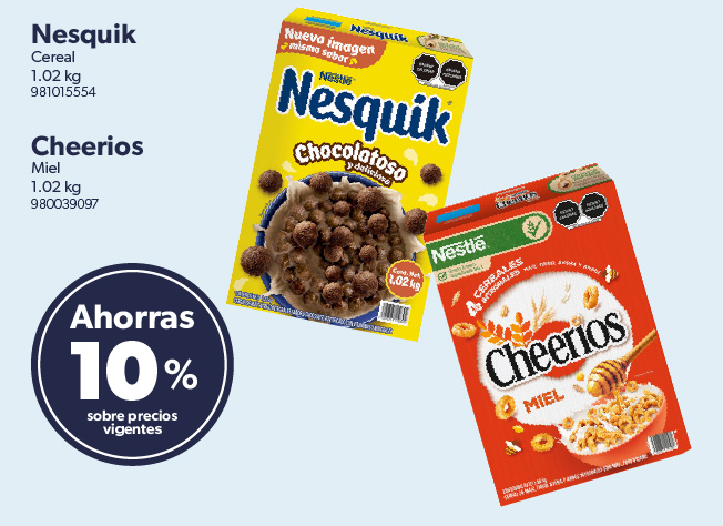 Nesquik y Cheerios