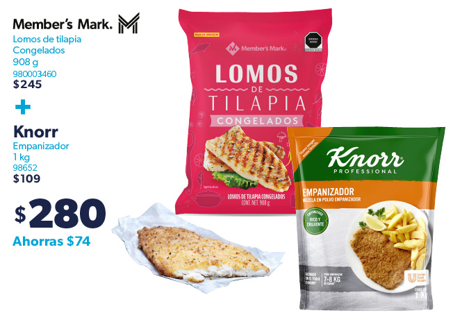 Lomos de tilapia mas empanizador