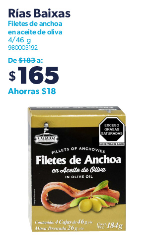 Filete de anchoas en aceite de oliva
