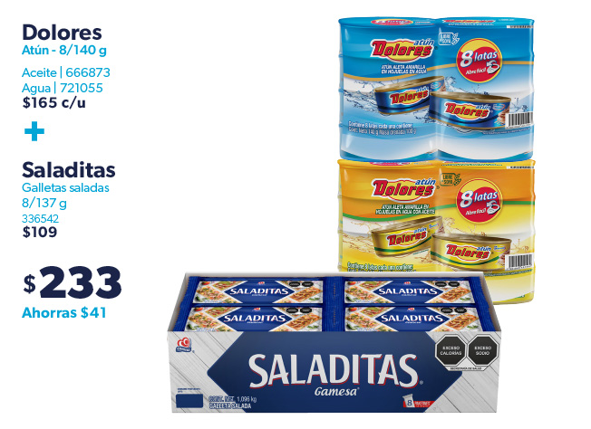 Atun y galletas saladas