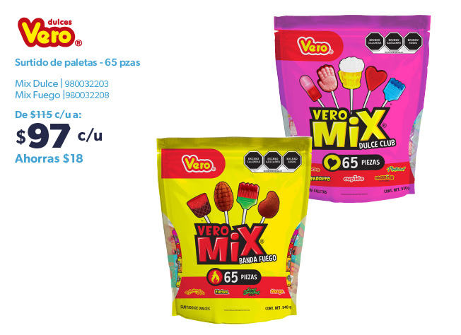 Surtido de paletas