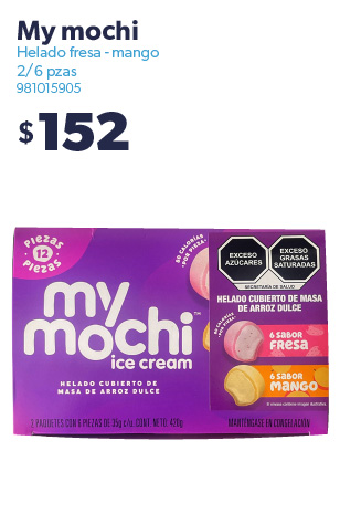 Helado fresa mango